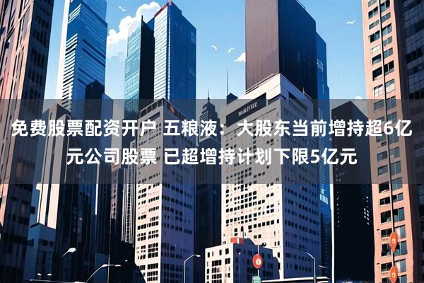免费股票配资开户 五粮液：大股东当前增持超6亿元公司股票 已超增持计划下限5亿元